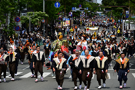 博多どんたく賞_夫婦恵比寿　にこやか行進_中山隆